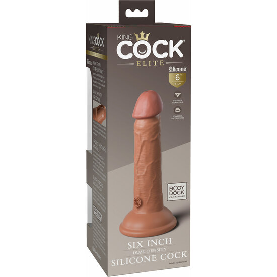 6 INCH 2 DENSITY SILICONE COCK - CANDY