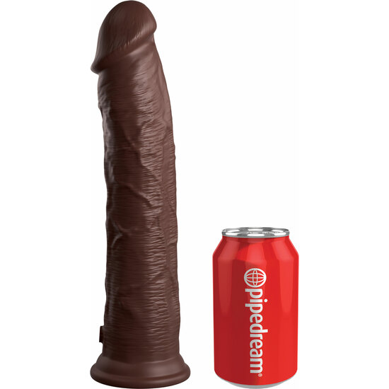 11 INCH 2DENSITY SILICONE COCK - BROWN