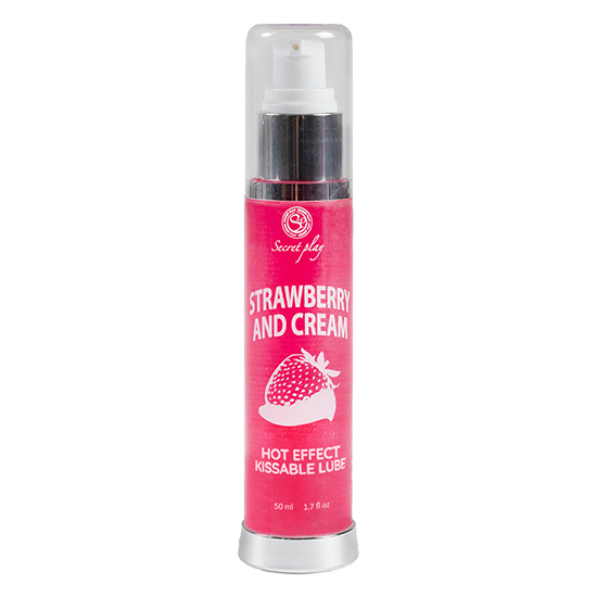 Lubricant And Oil 2 In 1 Heat Effect Strawberries Cream, 50 Ml.