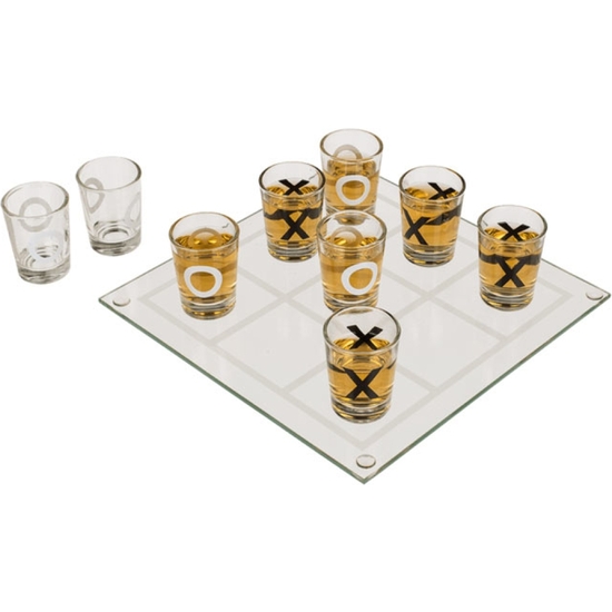THREE IN A RACE DRINK SET WITH 9 GLASSES 22X22 CM