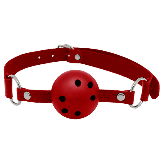 DISCRETION GAG WITH BALL - RED