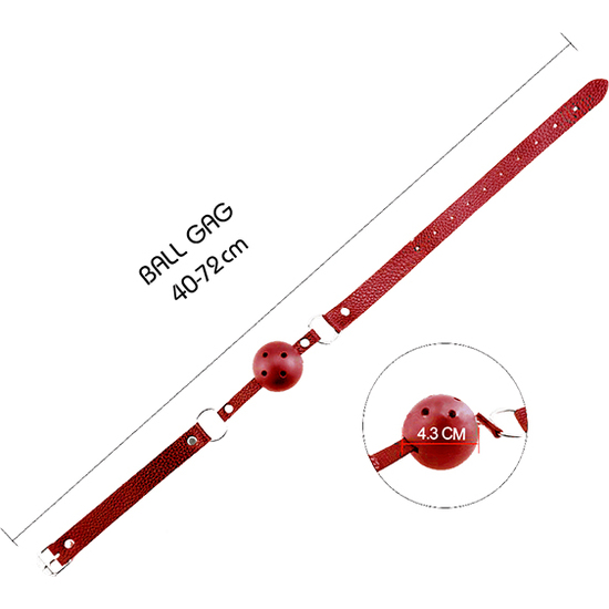 DISCRETION GAG WITH BALL - RED