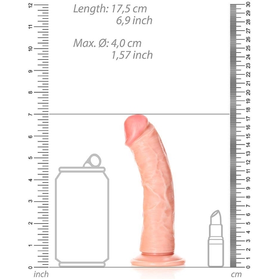 REALROCK - CURVED REALISTIC PENIS WITH SUCTION CUP - 6/ 15.5 CM