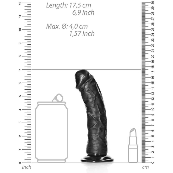 REALROCK - CURVED REALISTIC PENIS WITH SUCTION CUP - 6/ 15.5 CM