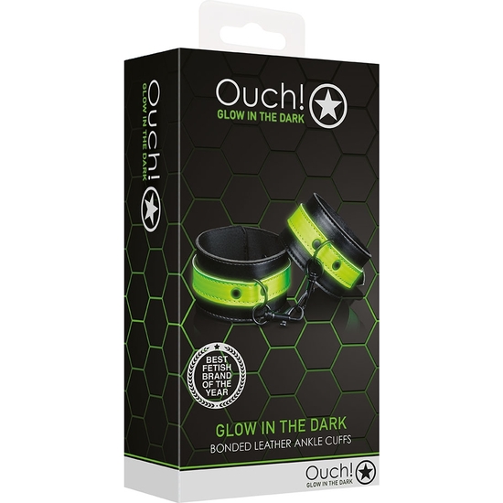 OUCH! - FLUORESCENT HANDCUFFS - GLOW IN THE DARK