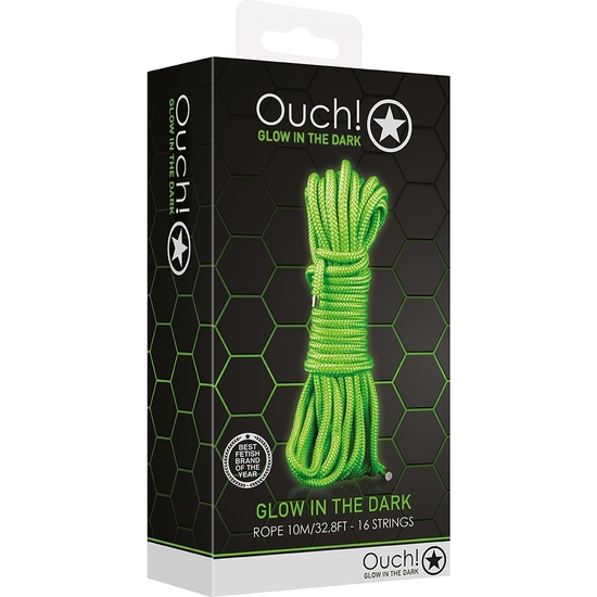OUCH! - NEON GREEN ROPE - 10M/16 STRINGS - GLOW IN THE DARK