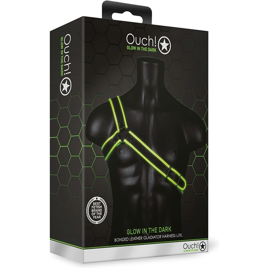 OUCH! - GLADIATOR HARNESS - GLOW IN THE DARK