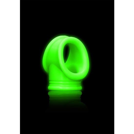 GLOW IN THE DARK - COCK RING & BALL STRAP