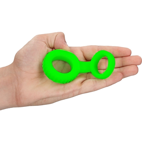 GLOW IN THE DARK - DOUBLE PENIS RING