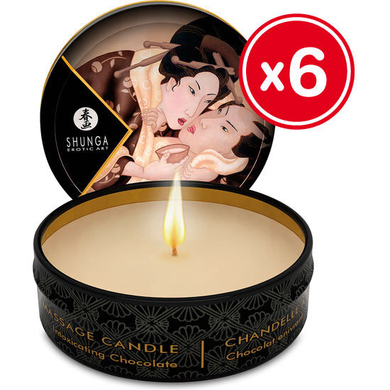 Shunga Chocolate Massage Candle 6 X 30 Ml