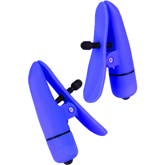 Nipple Clamps With Purple Vibrator