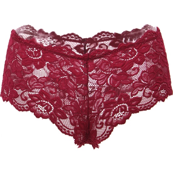 SEXY RED FLORAL LACE PANTIES
