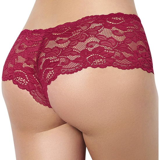 L-XL SEXY RED FLORAL LACE PANTIES