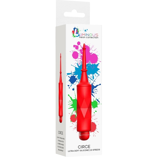 CIRCE - LUMINOUS BULLET - ABS BULLET WITH SILICONE SLEEVE - 10-SPEED - RED