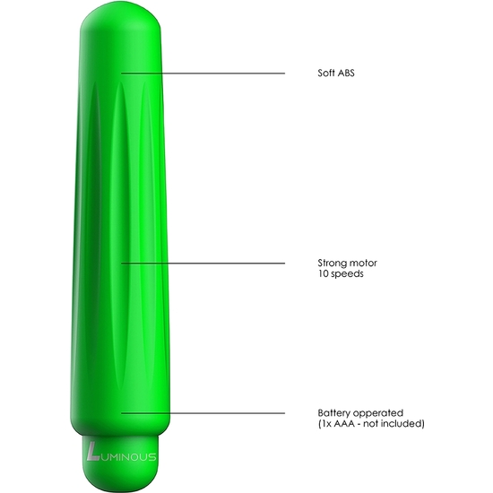 DELIA - BULLET VIBRATOR - ABS BULLET WITH SILICONE SLEEVE - 10-SPEED- GREEN