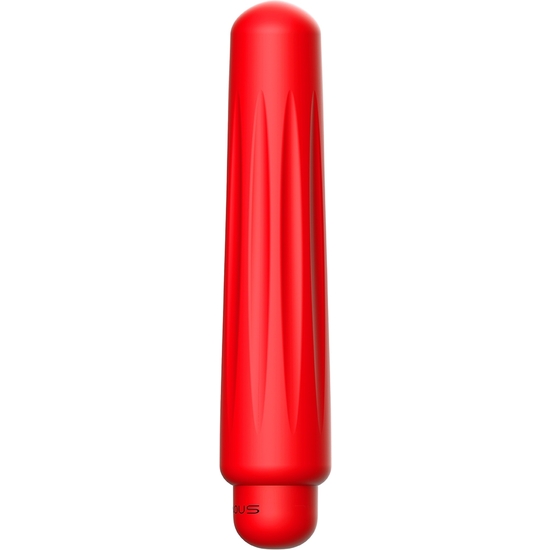 DELIA - VIBRATING BULLET - ABS BULLET WITH SILICONE SLEEVE - 10-SPEED - RED