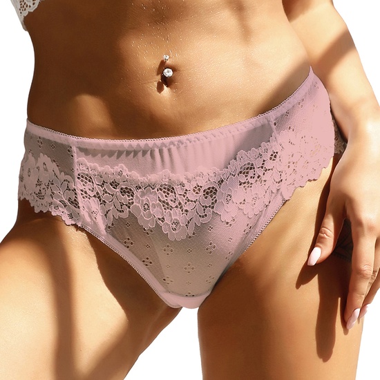 L-xl Sexy Pink Floral Lace Panties