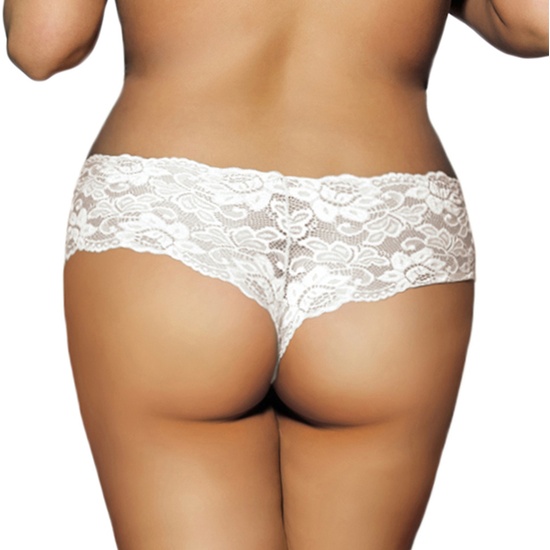 3XL SEXY WHITE FLORAL LACE PANTIES