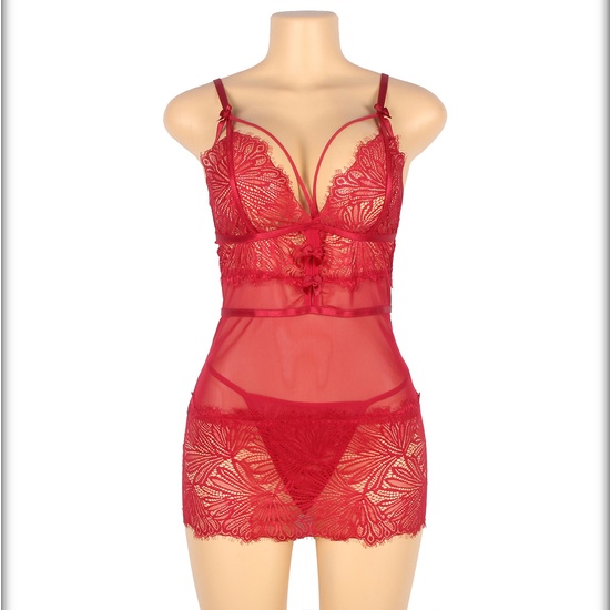TIGHT LACE BABYSHIRT WITH ADJUSTABLE STRAPS IN WINE RED