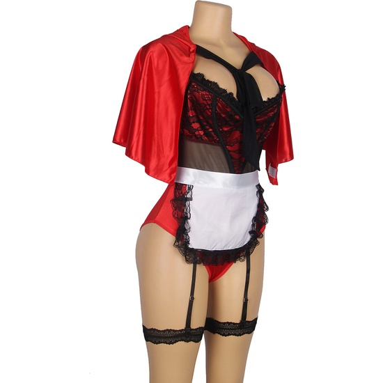 3XL HALLOWEEN CHRISTMAS ADULT LITTLE RED RIDING RIDING COSTUME COSPLAY