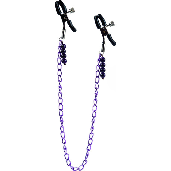 Purple Nipple Clamps With Chain