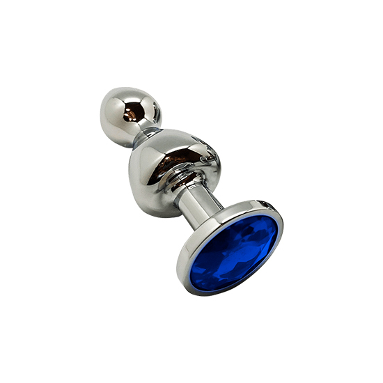 WOOOMY LOLLYPOP PLUG METAL DOUBLE BALL SIZE S - BLUE COLOR