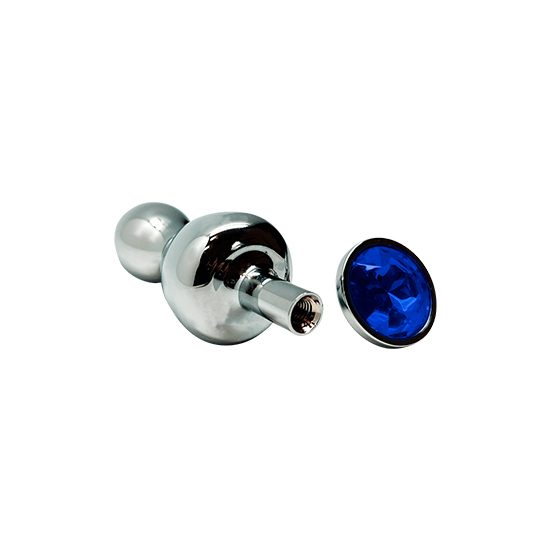WOOOMY LOLLYPOP PLUG METAL DOUBLE BALL SIZE M - BLUE COLOR