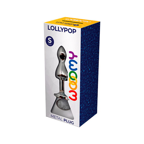 WOOOMY LOLLYPOP PLUG METAL DOUBLE BALL SIZE S - WHITE COLOR
