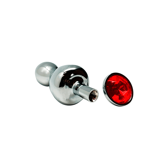 WOOOMY LOLLYPOP PLUG METAL DOUBLE BALL SIZE M - RED COLOR