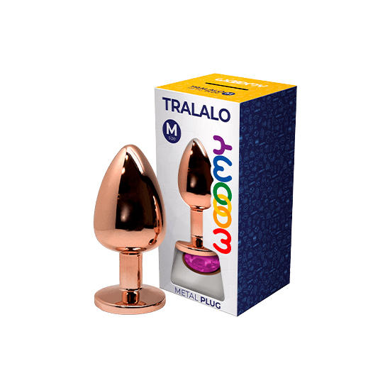 Wooomy Tralalo Rose Gold Metal Plug Size M - Purple Color