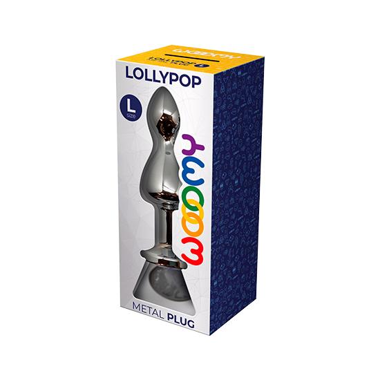 WOOOMY LOLLYPOP PLUG METAL DOUBLE BALL SIZE L - WHITE COLOR