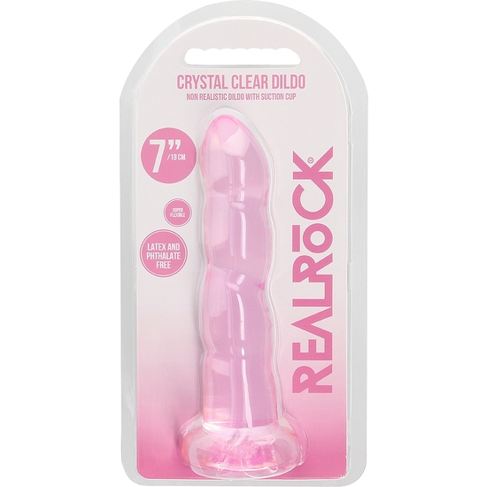 REALROCK - DILDO FOR ANAL AND VAGINAL USE - 7/ 17 CM - PINK