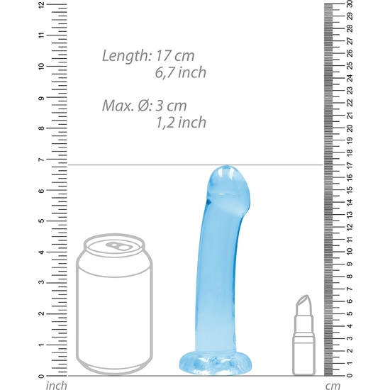 REALROCK - DILDO FOR ANAL AND VAGINAL USE - 6.7/ 17 CM - BLUE