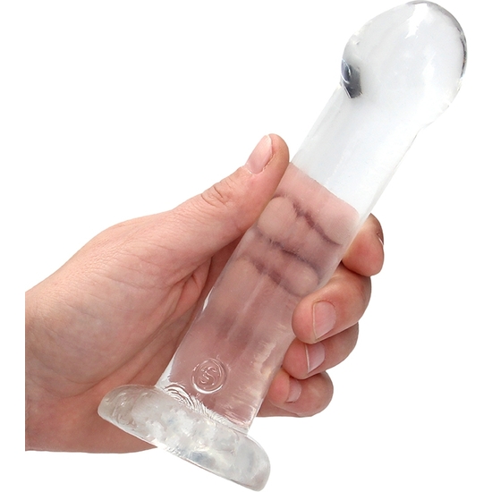 REALROCK - DILDO FOR ANAL USE AND VAGINAL USE - 6.7/ 17 CM - TRANSPARENT