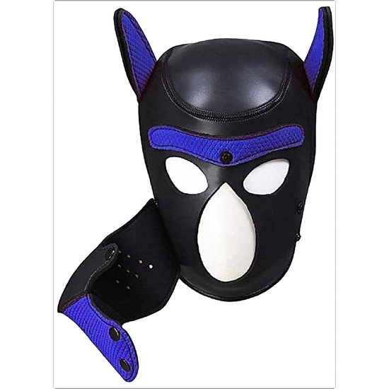 OUCH PUPPY PLAY - NEOPRENE PUPPY HOOD - BLUE