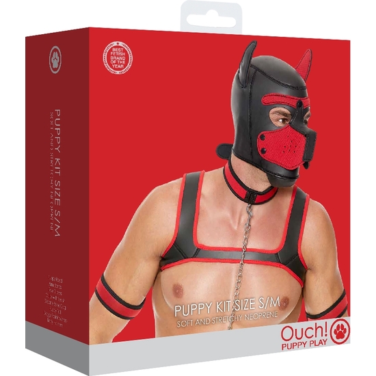OUCH PUPPY PLAY - PUPPY KIT NEOPRENE - RED