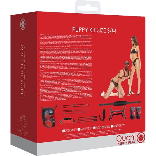 OUCH PUPPY PLAY - PUPPY KIT NEOPRENE - RED