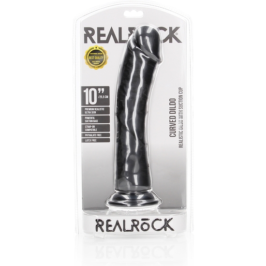 REALROCK - REALISTIC PENIS - 10/ 25.5 CM - BLACK