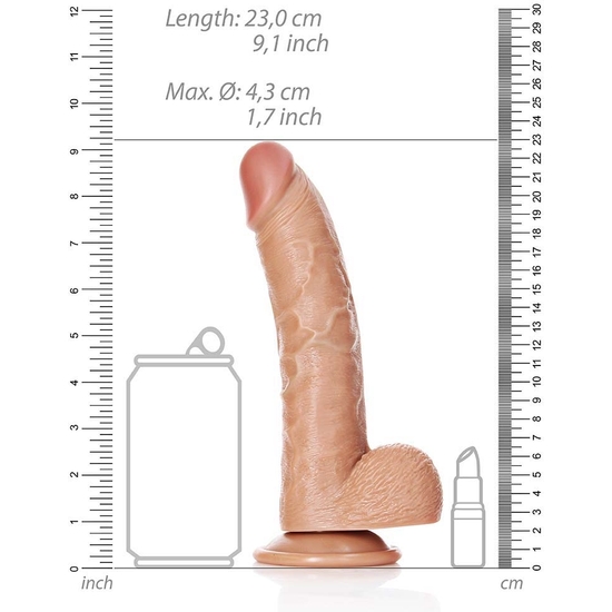 REALROCK - REALISTIC PENIS WITH TESTICLES - 8/ 20.5 CM