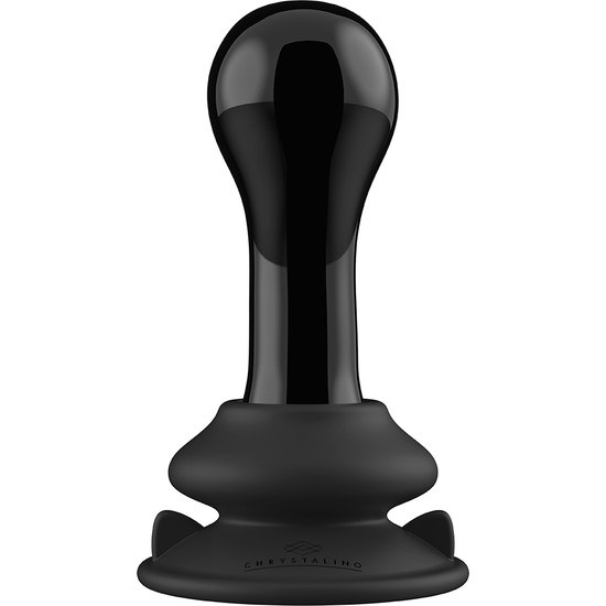 Globy - Glass Vibrator - With Suction Cup And Remote - Rechargeable - 10 Speeds - Black