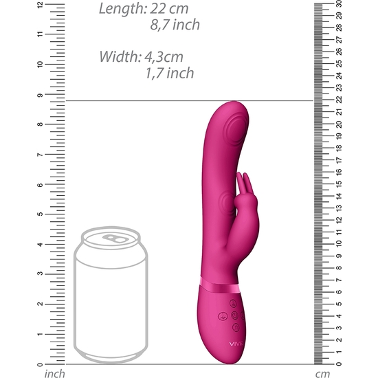 VIVE MAY - RABBIT VIBRATOR WITH PULSE WAVES AND FOR THE CYG POINT - FUCHSIA