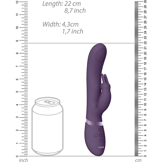 VIVE MAY - DOUBLE PULSE WAVE AND CYG POINT BUNNY VIBRATOR - PURPLE