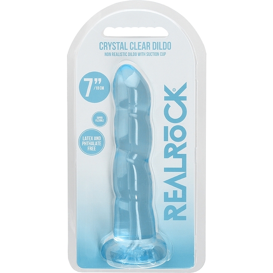 REALROCK - JELLY EFFECT DILDO - 7/ 17 CM - BLUE