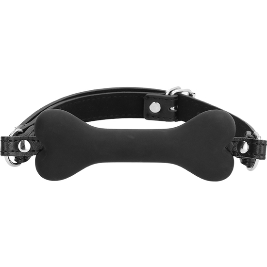 Ouch! Puppy Play - Bone-shaped Silicone Gag - Black