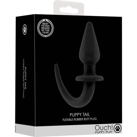 OUCH! PUPPY PLAY - ANAL PLUG WITH TAIL - BLACK