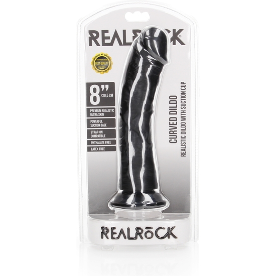 REALROCK - REALISTIC PENIS - 8/ 20.5 CM - BLACK