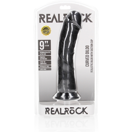 REALROCK - REALISTIC PENIS - 9/ 23 CM - BLACK