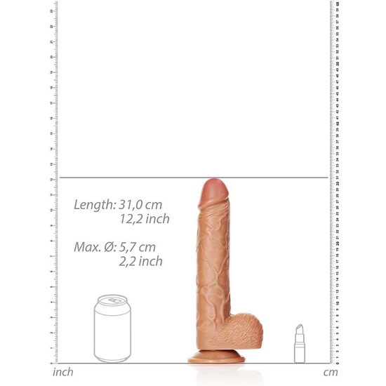 REALROCK - REALISTIC PENIS WITH TESTICLES - 11/ 28 CM