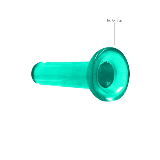 REALROCK - NON REALISTIC DILDO WITH SUCTION CUP - 5.3/ 13.5 CM - TURQUOISE