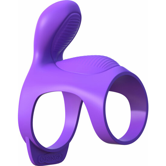 Fantasy C-ringz Penis Sheath For Couples With Vibration Purple
